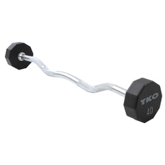 10-Sided Fixed Curl Bar 20-110 LB. Set  (Urethane)