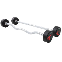 Round Fixed Curl Bar 20-110 LB. Set  (Urethane)