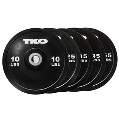 TKO BLACK COMPETITION RUBBER BUMPER PLATES